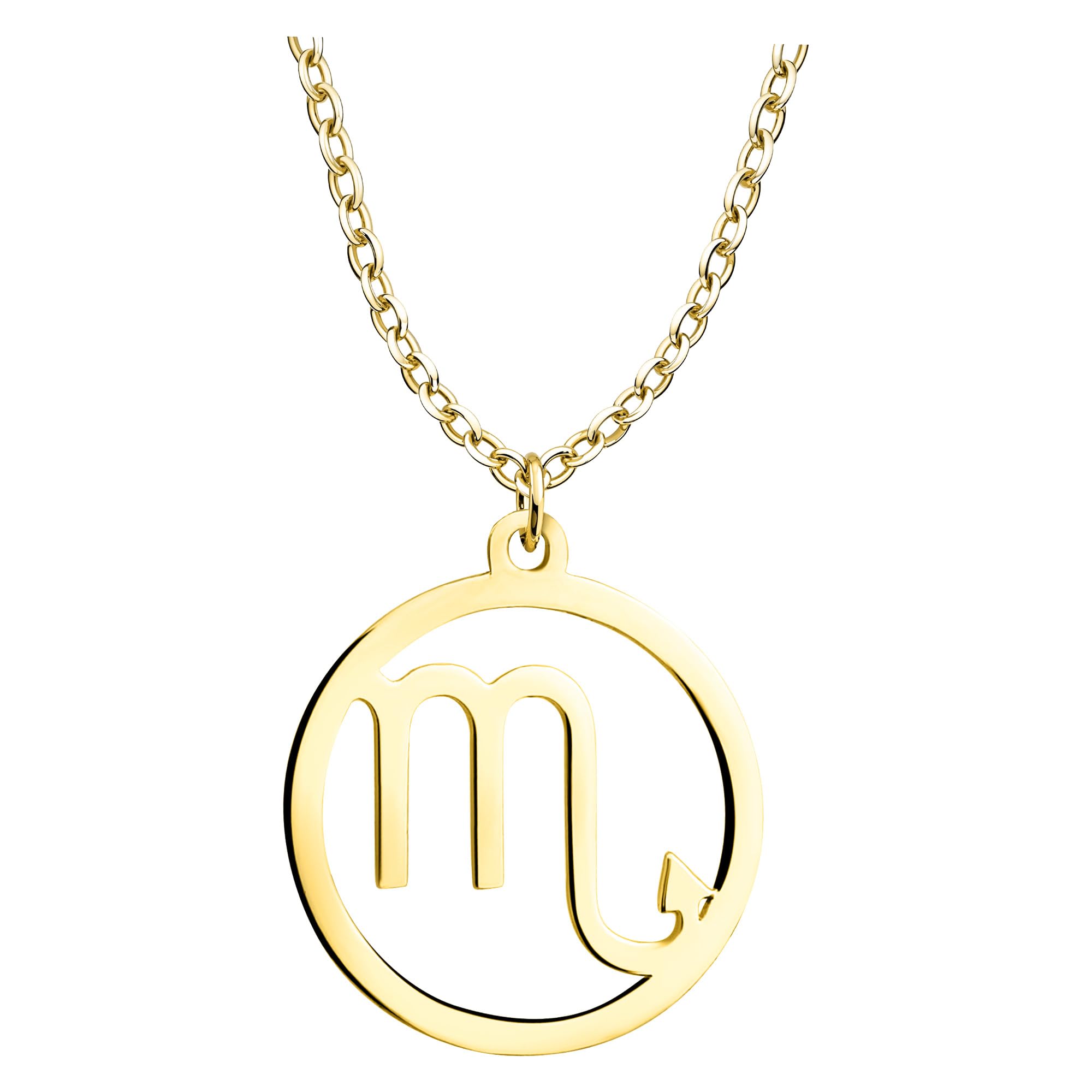 Collar marca Sofia Milani -  para Mujeres en Plata de Ley 925 - Chapado en Oro - Signo de Escorpio