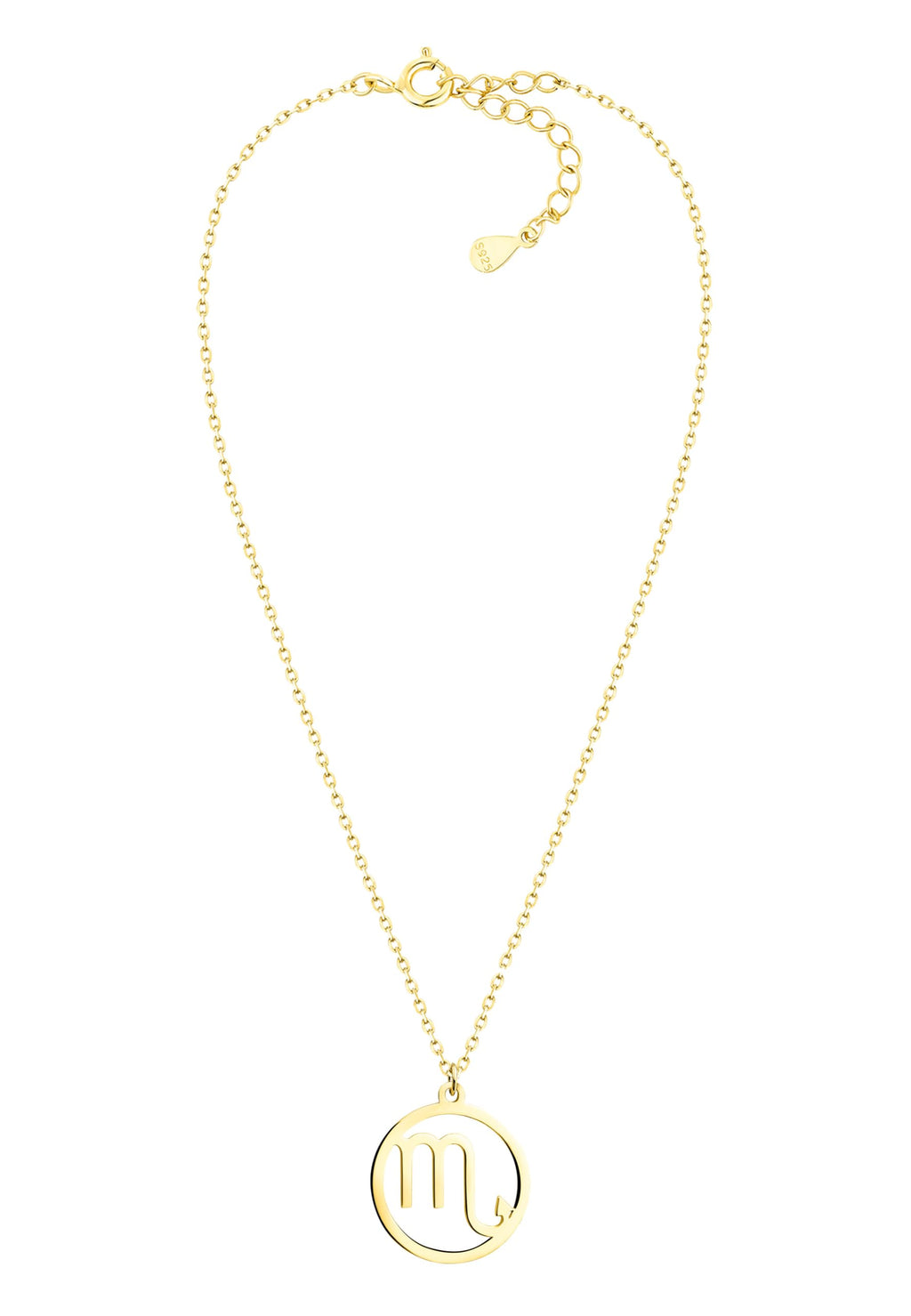 Collar marca Sofia Milani -  para Mujeres en Plata de Ley 925 - Chapado en Oro - Signo de Escorpio