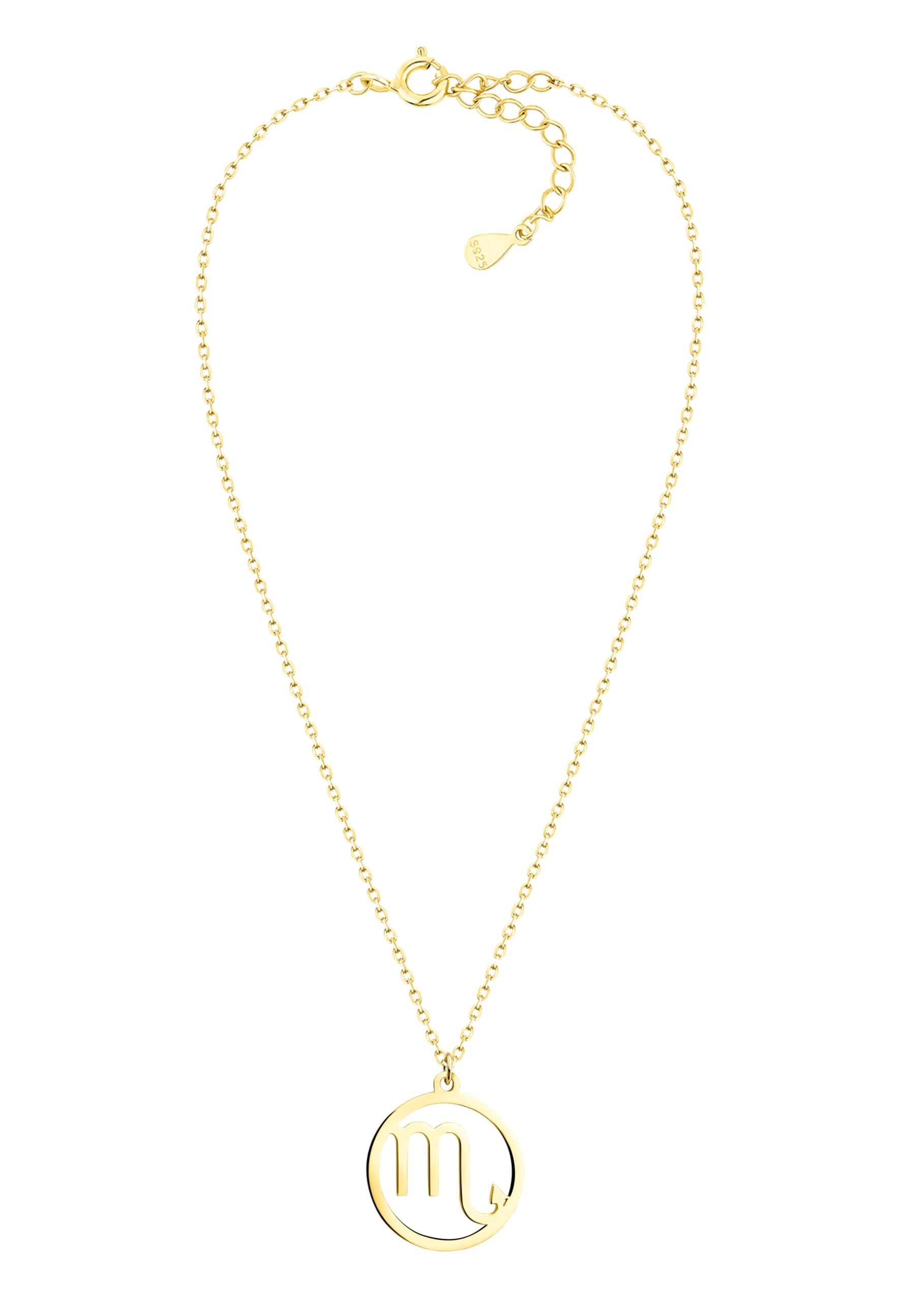 Collar marca Sofia Milani -  para Mujeres en Plata de Ley 925 - Chapado en Oro - Signo de Escorpio