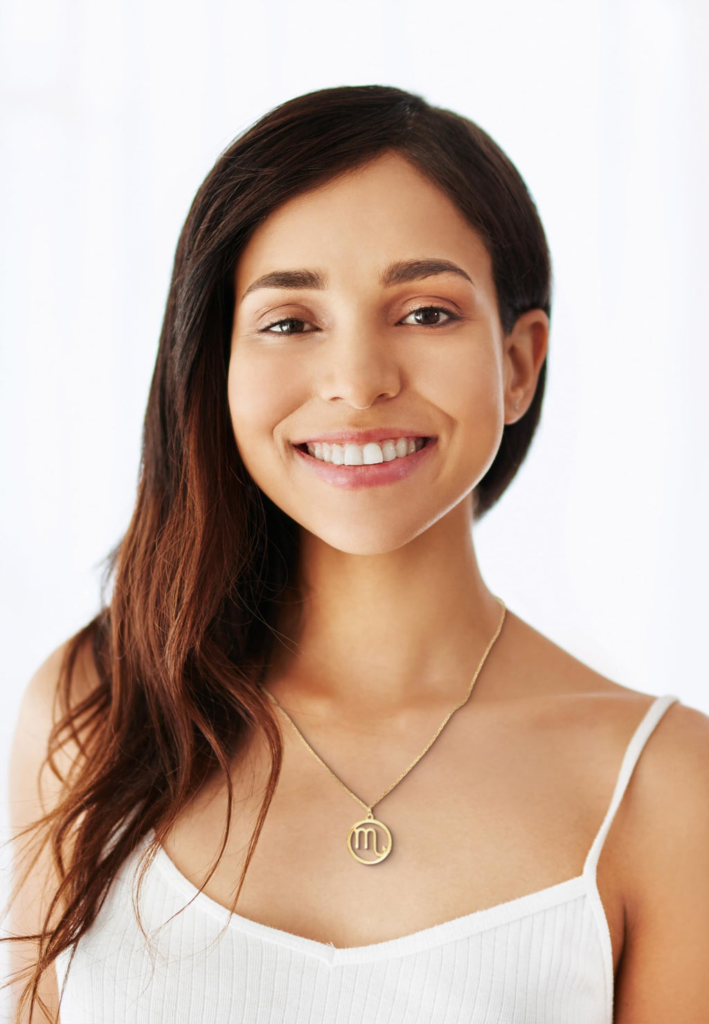 Collar marca Sofia Milani -  para Mujeres en Plata de Ley 925 - Chapado en Oro - Signo de Escorpio